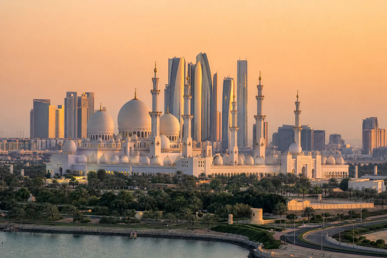 Abu Dhabi skyline and cityscape