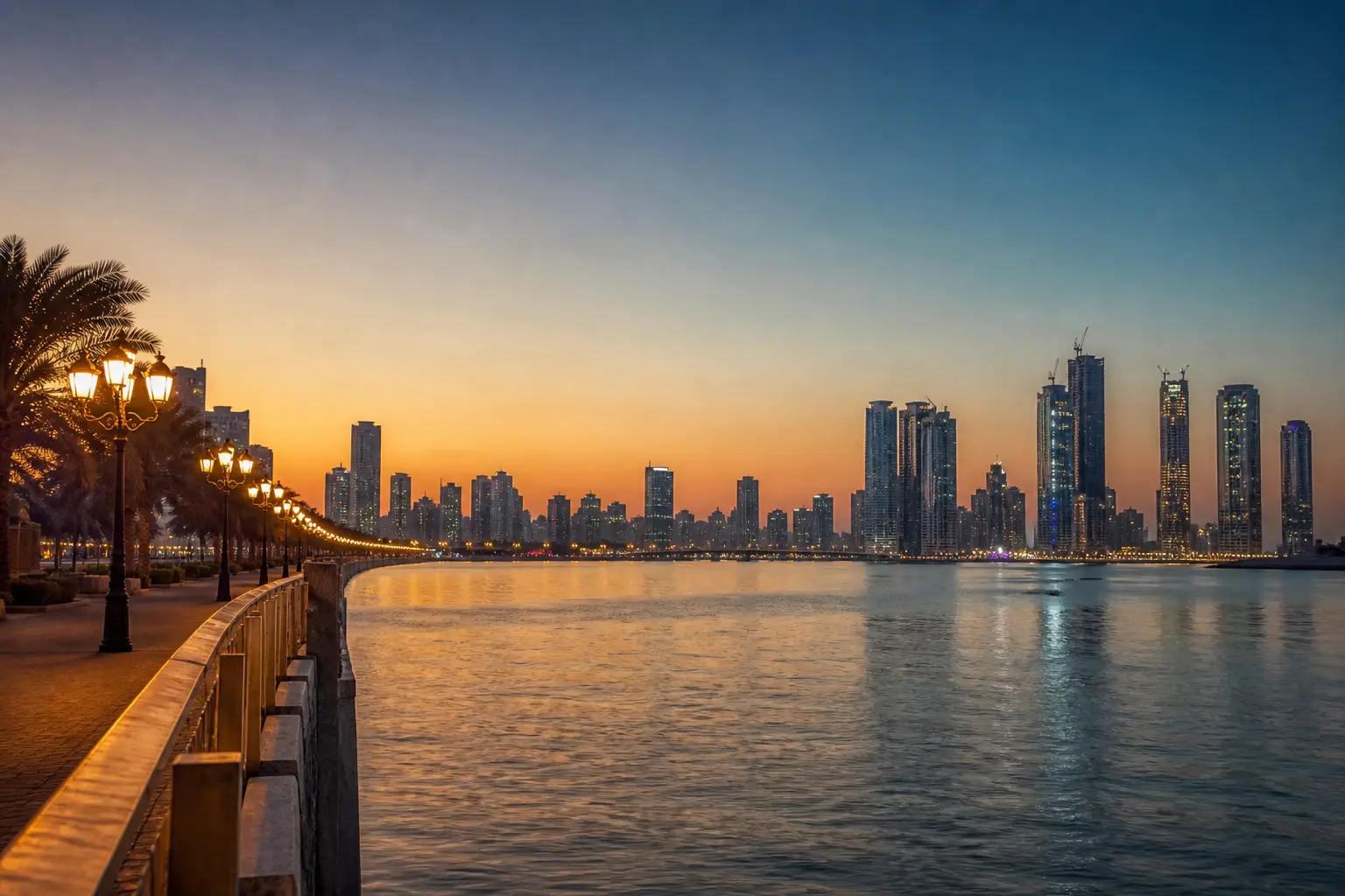 Sharjah skyline and cityscape
